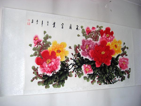 客廳牡丹圖