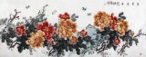 王芳小六尺牡丹畫《玉堂富貴》