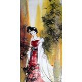 河南美協顏涵參展四尺仕女圖（詢價）