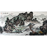 蒲家瑞 四尺山水畫《八仙山》 88歲陜西著名老畫家