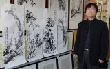 李明成三尺梅蘭竹菊四條屏（已裱軸）