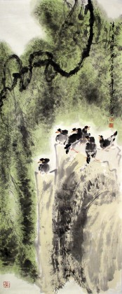 王寶欽 四尺參展作品《清涼世界》當(dāng)代花鳥牡丹畫名家（詢價(jià)）