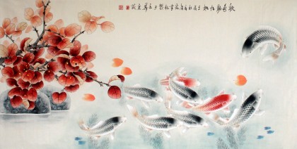 南海禪寺 妙林居士 四尺《九如圖》