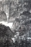 著名山水畫家周武元六尺《空山新雨后》(已裱軸)