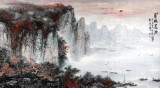 QA著名畫家王凌云小八尺山水《層林盡染》