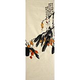 李明成三尺對聯(lián)寫意《枇杷圖》