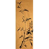 李明成三尺對聯(lián)寫意竹