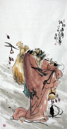 魏武雙四尺國畫《祖師達摩》（詢價）