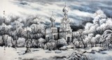 冰雪畫派名家高宏俄羅斯風(fēng)情《瑞雪》