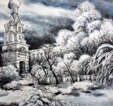 冰雪畫派名家高宏俄羅斯風(fēng)情《瑞雪》