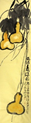 著名禪意畫家周自豪作品《福祿壽禧圖》(詢價)