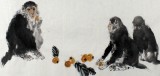 王向陽 四尺《猴送千重喜》 中國美術(shù)家協(xié)會會員