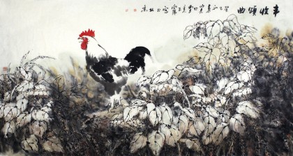 王向陽六尺精品《豐收頌曲》 中國美術家協會會員