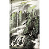 【已售】中國(guó)山水畫(huà)家協(xié)會(huì)副主席程冰石作品《峽谷清音》（詢(xún)價(jià)）