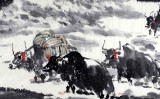 王向陽牦牛作品《銀色世界》 當代著名畫家（詢價）