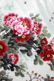 王寶欽 大尺寸作品《春風(fēng)送富貴》當(dāng)代花鳥牡丹畫名家（詢價(jià)）