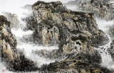 SK安徽美協(xié)何華賢四尺山水畫(huà)《云秀太行》