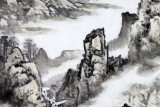 國(guó)家畫院寧全喜四尺斗方觀山圖