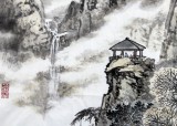 國(guó)家畫院寧全喜四尺斗方觀山圖