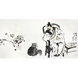 陳漫之四尺貓咪趣味圖《秋思道與誰》（詢價）