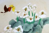 【已售】凌雪四尺斗方工筆花鳥畫《春花爛漫》
