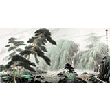 【已售】程冰石 四尺 《松石萬年》 中國山水畫協(xié)會(huì)副主席