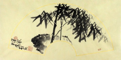 劉紀四尺三開竹子畫《清風》