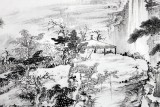 名家孔方四尺精品山水畫《中歲頗好道 晚家南山陲》(詢價)