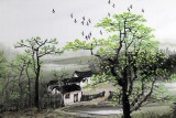 【已售】黃奇松四尺春景圖《云涌春山》
