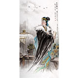 名家趙金鸰四尺思鄉仕女《文姬思鄉》(詢價)