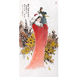 中國美協趙金鸰四尺昭君仕女畫《塞外亦聞漢樂聲》(詢價)