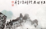 【已售】湖北美協(xié)會(huì)員庾超然四尺《三羊開(kāi)泰》