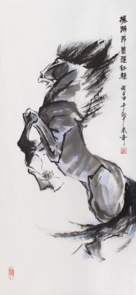 北京美協(xié)張春奇三尺駿馬圖《揚(yáng)蹄昂首躍征程》