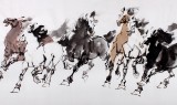 QA中美協會員 畫壇名家王向陽六尺駿馬圖《大展鴻圖》(詢價)