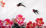 曲逸之 小八尺《春風(fēng)富貴》 河南省著名花鳥畫家