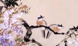 QA中美協(xié)會(huì)員 畫壇名家王向陽四尺《春曉紫藤開》(詢價(jià))