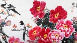 【已售】著名花鳥畫家曲逸之小八尺《富貴禎祥》