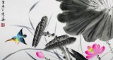 【已售】安徽美協(xié)何華賢四尺斗方《碧塘清影》