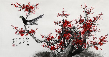 安徽美協何華賢三尺《梅花香自苦寒來》