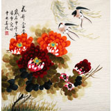 北京美協(xié)凌雪四尺斗方牡丹畫《花開富貴》