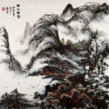 【已售】張春奇四尺山水畫《西山景秀》徐悲鴻紀(jì)念館藝術(shù)中心理事