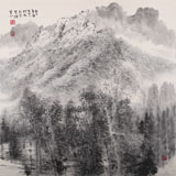 當(dāng)代水墨漫畫(huà)名家 強(qiáng)春云強(qiáng)春云四尺斗方《雨后山川》