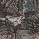 貴州七星關美協主席吳顯剛小六尺《溪山訪友圖》