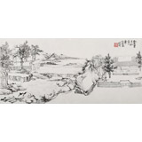 名家孔祥前小尺寸《宋人筆意之閑逸圖》（詢價）
