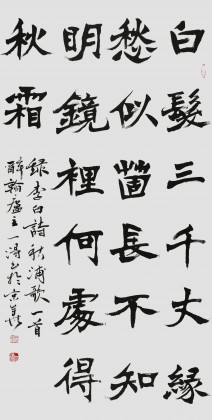 國(guó)家字庫(kù)雁翎體創(chuàng)始人 王永德 四尺《白發(fā)三千丈》