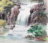 朝鮮畫家趙元哲 四尺《妙香山的小溪》