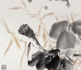 中國濕地畫派創始人之一張明河 四尺斗方《游龍圖》詢價