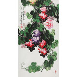 黃藝三尺葡萄畫《秋實圖》