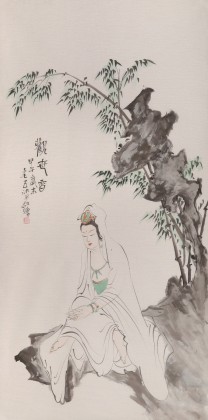曹建濤 四尺《觀世音》 獨(dú)具特色水墨人物畫(huà)家