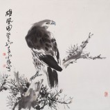 【已售】王向陽 四尺斗方 《雄風圖》中國美術家協會會員